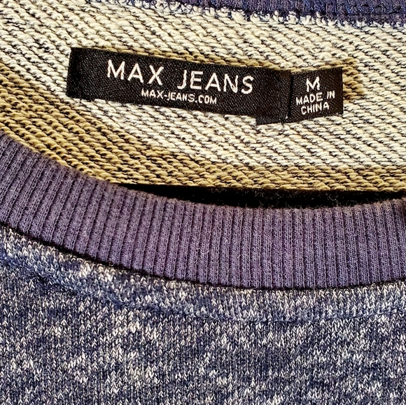 ❗️ Max Jeans Layered Long Sleeve Shirt Blue Medium - Picture 6 of 9